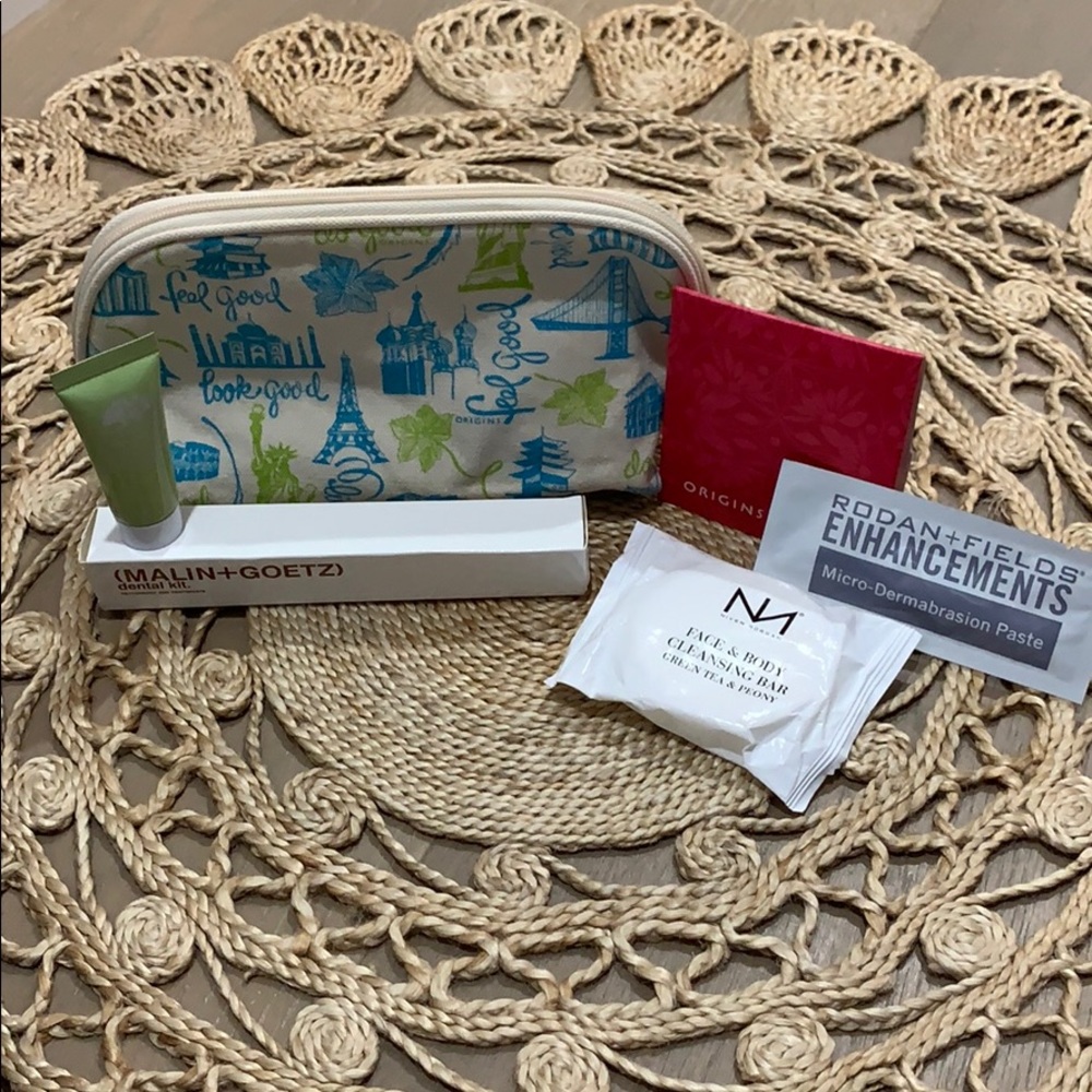 Origins Makeup bag with extras- good for travel
